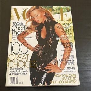 Vogue Magazine October 2004 Actress Charlize Theron Cover No Label